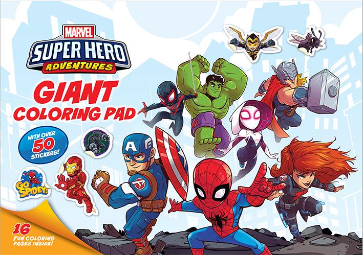 Marvel superhero gaint coloring pad