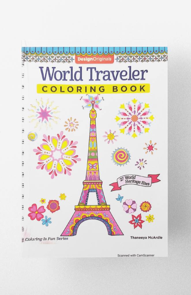 Generic Adult Coloring Book - World Travel